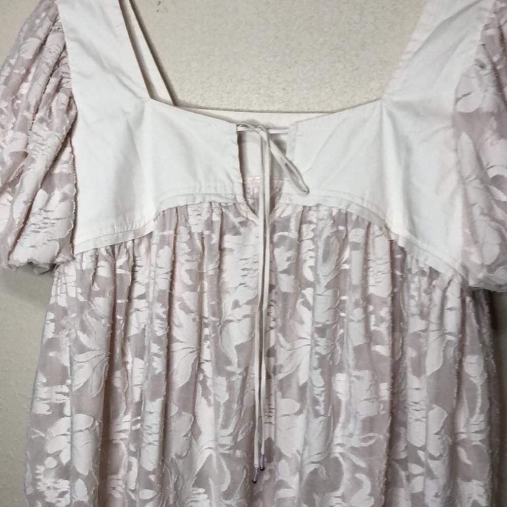 Free People Soft Cream Floral Blouse - Picture 8 of 14